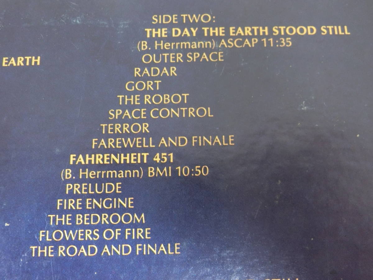 バーナード・ハーマン LPレコード The Fantasy Film World US盤 SP44207 地底探検 シンドバッド七回目の航海 地球の静止する日 華氏451_画像7