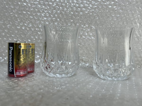 ★ ペア ロックグラス ★ グラス ペアグラス 2客 硝子 クリスタルガラス 綺麗 美しい 輝き お酒 サイズ高さ約9.0㎝ 口径約7.0㎝ ★英269_電池は含まれません