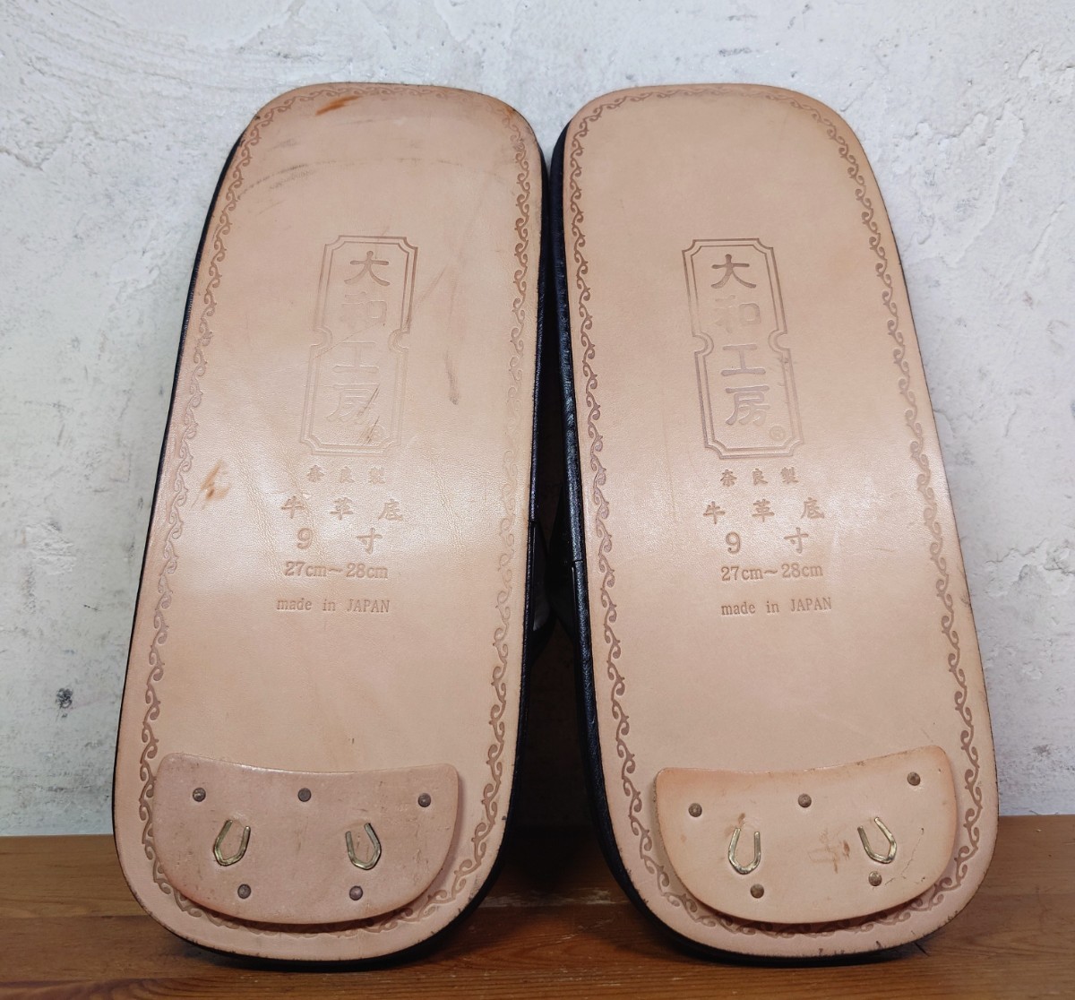 [ unused / free shipping ] made in Japan Yamato atelier Tochigi leather sandals setta seta9 size 27-27.5cm corresponding sandals black /hender scheme junya watanebe liking .