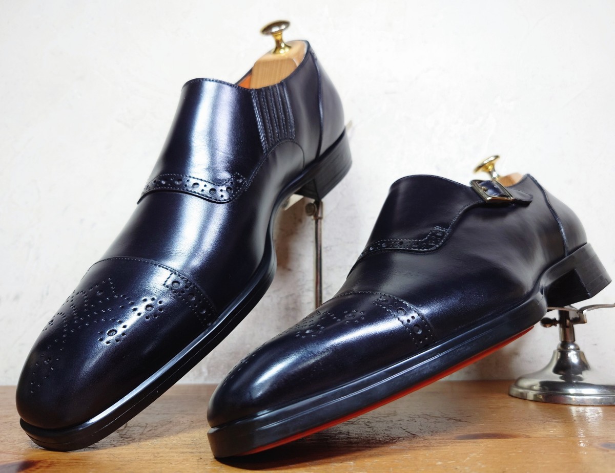 買得 【試し履き程度/極美品】ITALY製 Santoni/サントーニ ストラップ