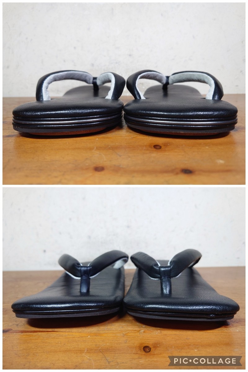 [ unused / free shipping ] made in Japan Yamato atelier Tochigi leather sandals setta seta9 size 27-27.5cm corresponding sandals black /hender scheme junya watanebe liking .