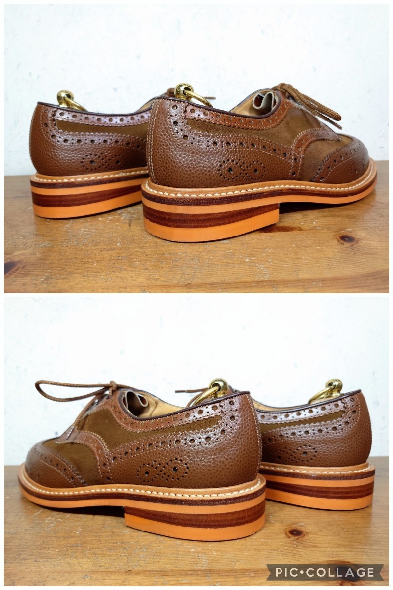 【未使用/ポールスミス別注】英国製 Tricker's/トリッカーズ クレイジー ウィングチップ UK7 Fit.5 25.5cm相応 ブラウン 茶/クロケット_画像7