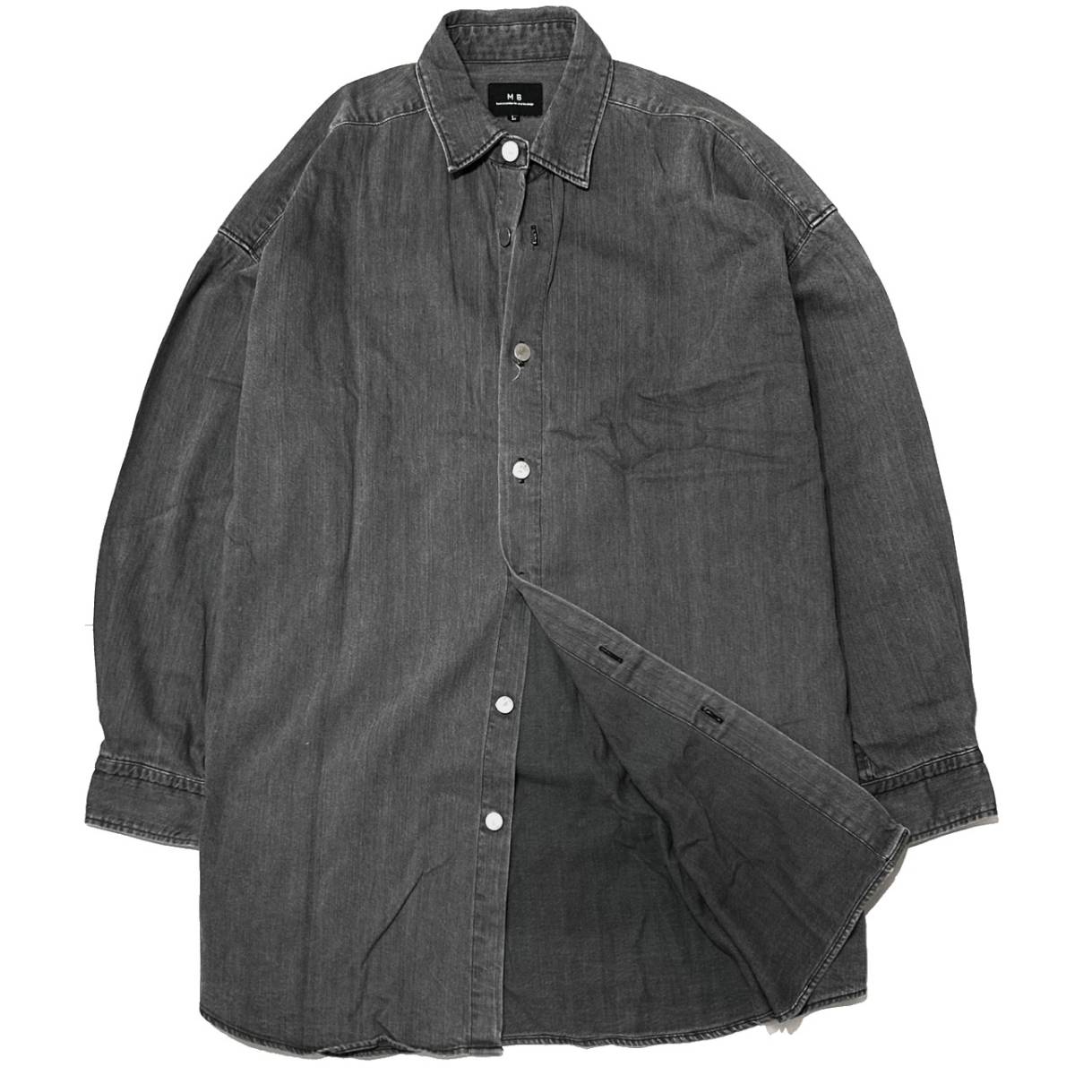 MB высокого уровня Denim рубашка пальто осветлитель L черный Attachment 
