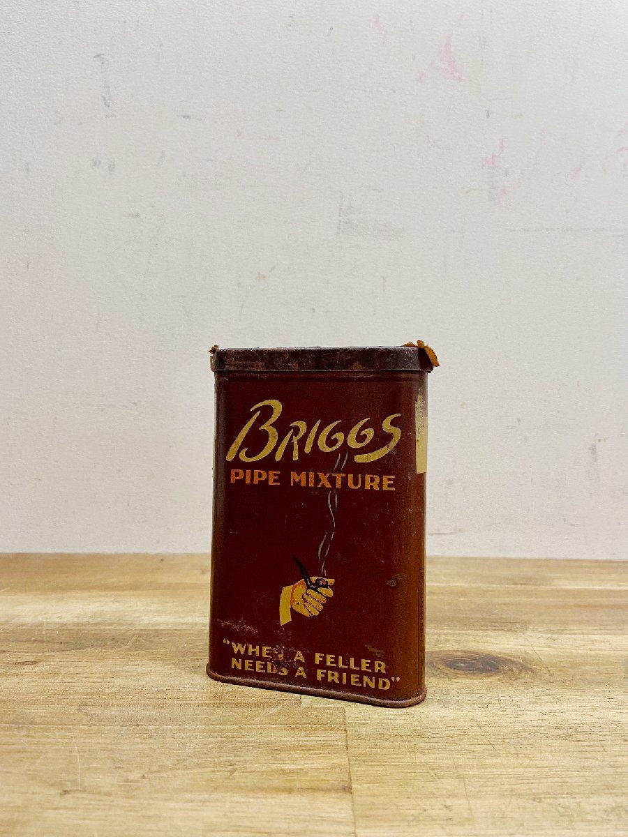 アメリカ ヴィンテージ タバコ缶 50’s 雑貨 インテリア 収納 店舗備品 アメリカン雑貨 BRIGGS【9363】_画像1