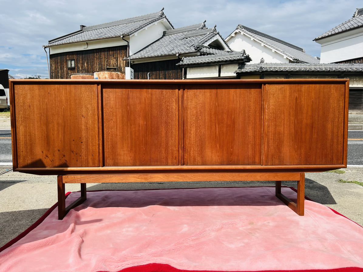  rare /Aco Mobler/ Denmark /Axel Christensen/ cheeks material / sideboard / living / Vintage / Northern Europe / Mid-century / antique 