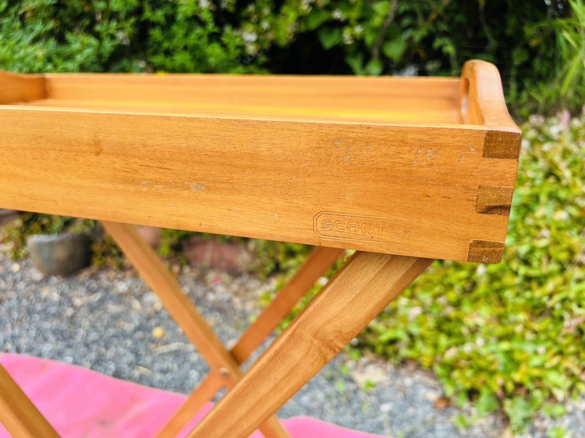 SCANTEAK スキャンティーク/脚付きトレイ/折りたたみ/チーク SCANTEAK スキャンティーク/脚付きトレイ/折りたたみ/チーク