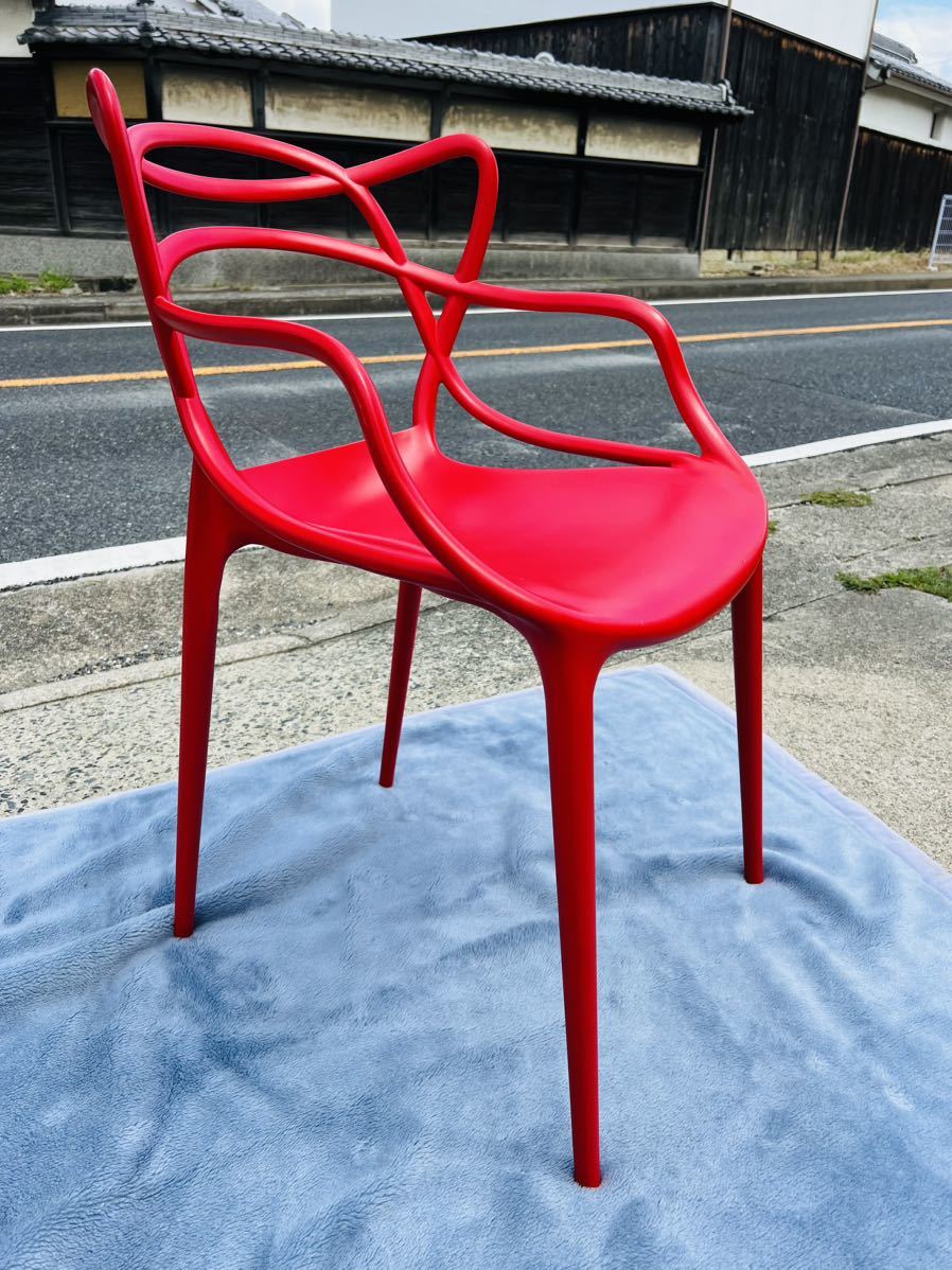 Kartell Kartell /MASTERS master z/ dining chair / chair / Philip * start ruk/ red red / light weight / designer's /li Pro duct ②