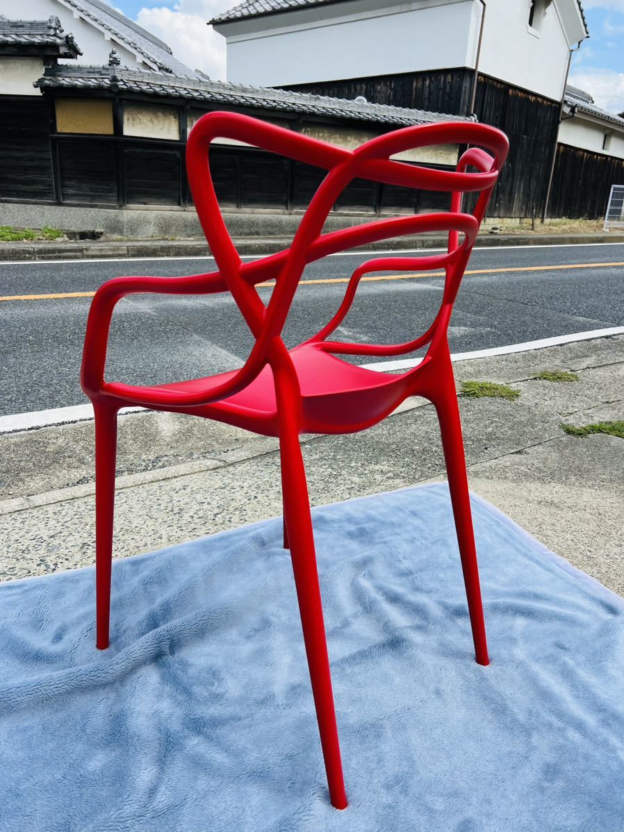 Kartell Kartell /MASTERS master z/ dining chair / chair / Philip * start ruk/ red red / light weight / designer's /li Pro duct ②