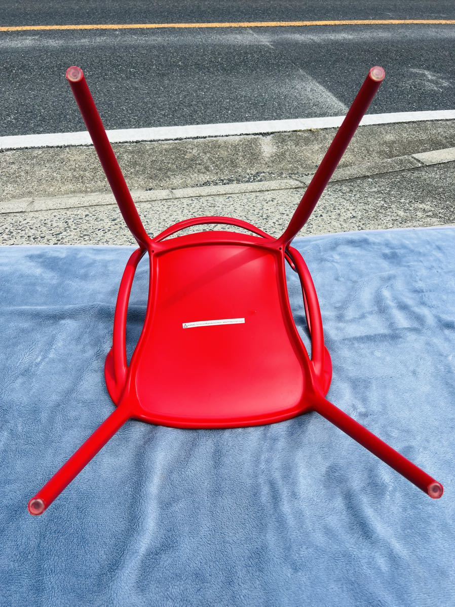 Kartell Kartell /MASTERS master z/ dining chair / chair / Philip * start ruk/ red red / light weight / designer's /li Pro duct ②