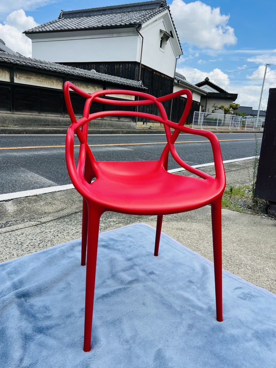 Kartell Kartell /MASTERS master z/ dining chair / chair / Philip * start ruk/ red red / light weight / designer's /li Pro duct ②