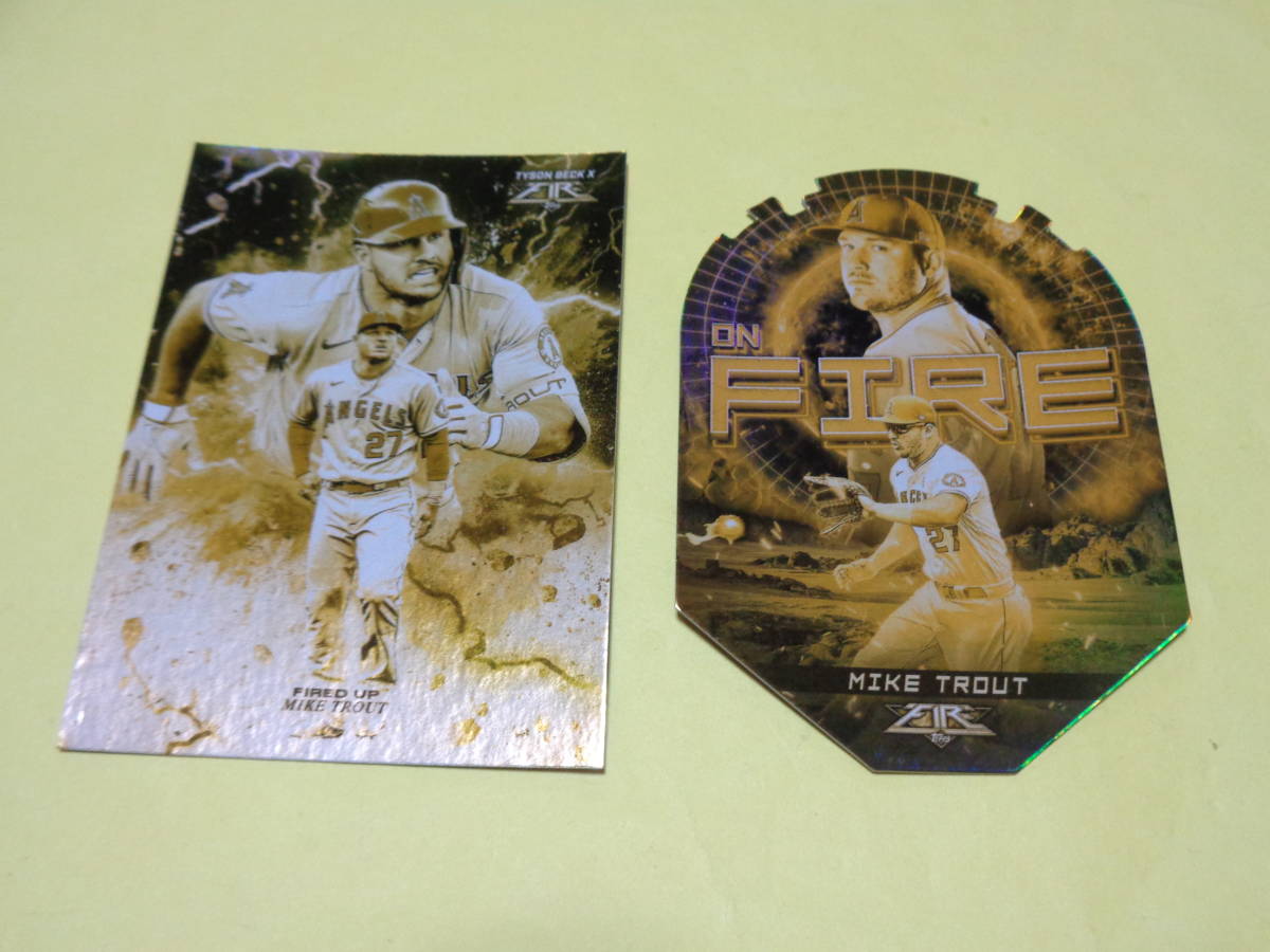 EF-8　マイク・トラウト　FIU-1　MIKE TROUT　Fired Up　　Gold Minted　トレーディングカード　TOPPS_画像1