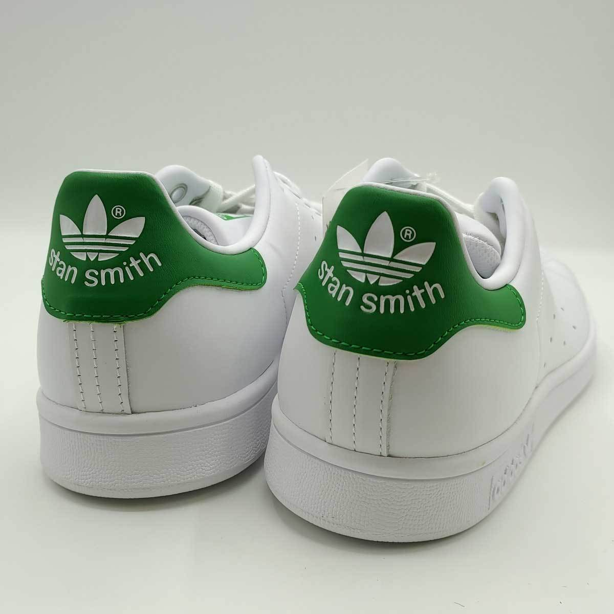 【中古】アディダス スタンスミス スニーカー STAN SMITH レザー 26.5cm ホワイト x グリーン M20324 メンズ ADIDAS 2019年製_画像3