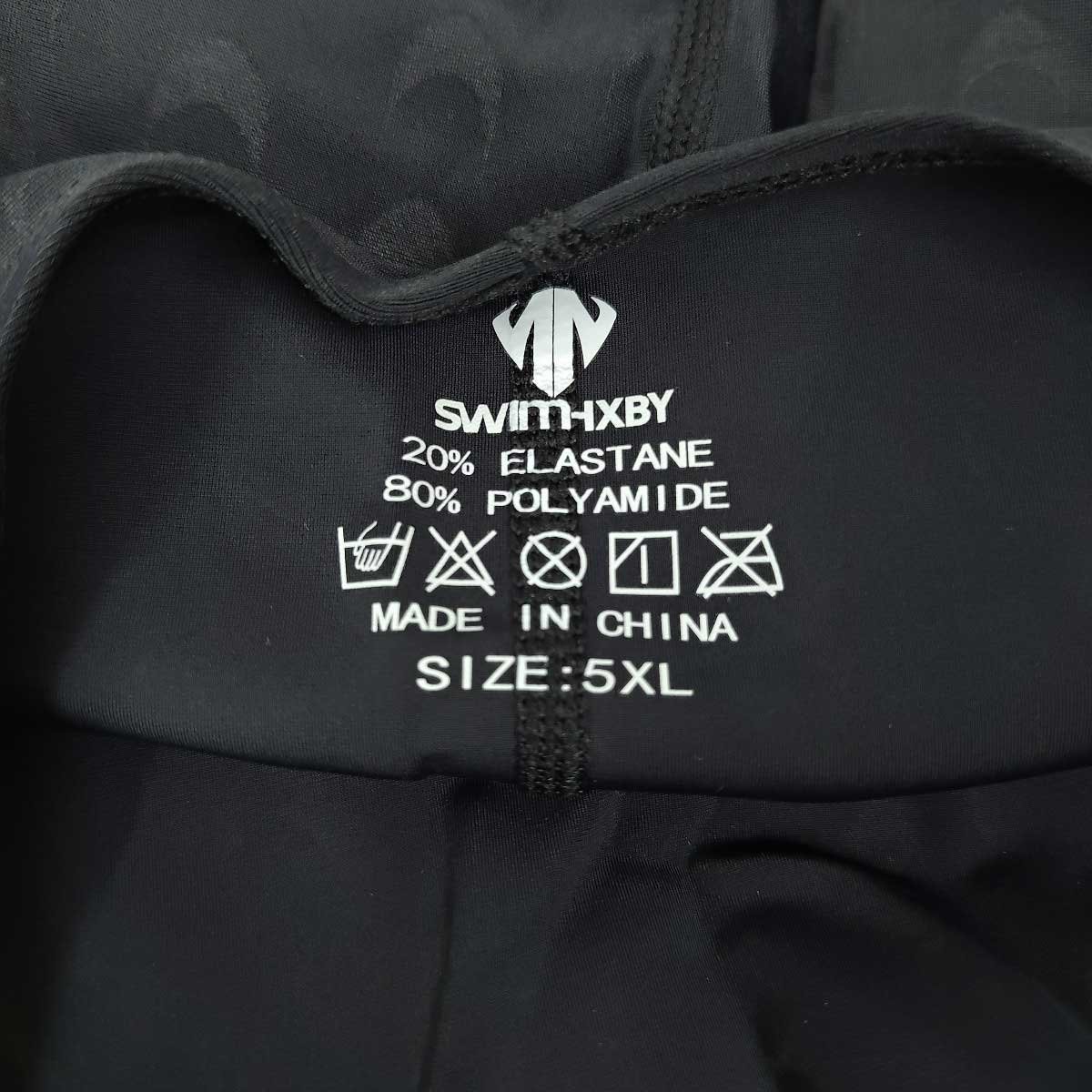 【中古・未使用品】SWIMHXBY 競泳水着 ウロコ柄 5XL ブラック 280 レディース_画像5