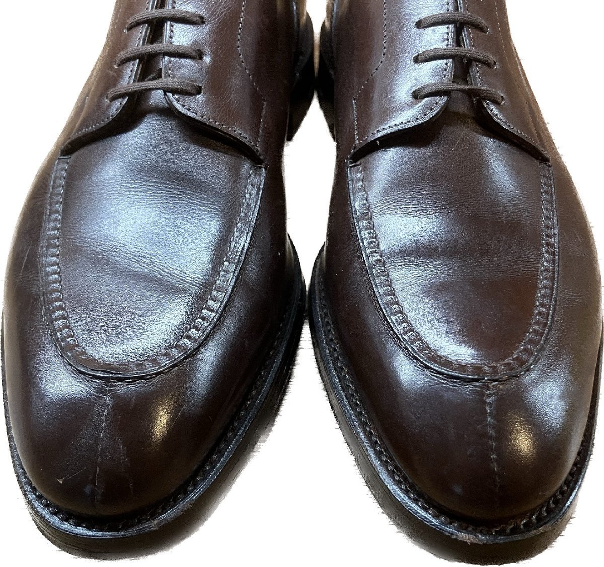 美品◆ジョンロブ レザーシューズ Uチップ シャンボード 8695ラスト メンズ 8.5E ブラウン JOHN LOBB【LA】の画像2