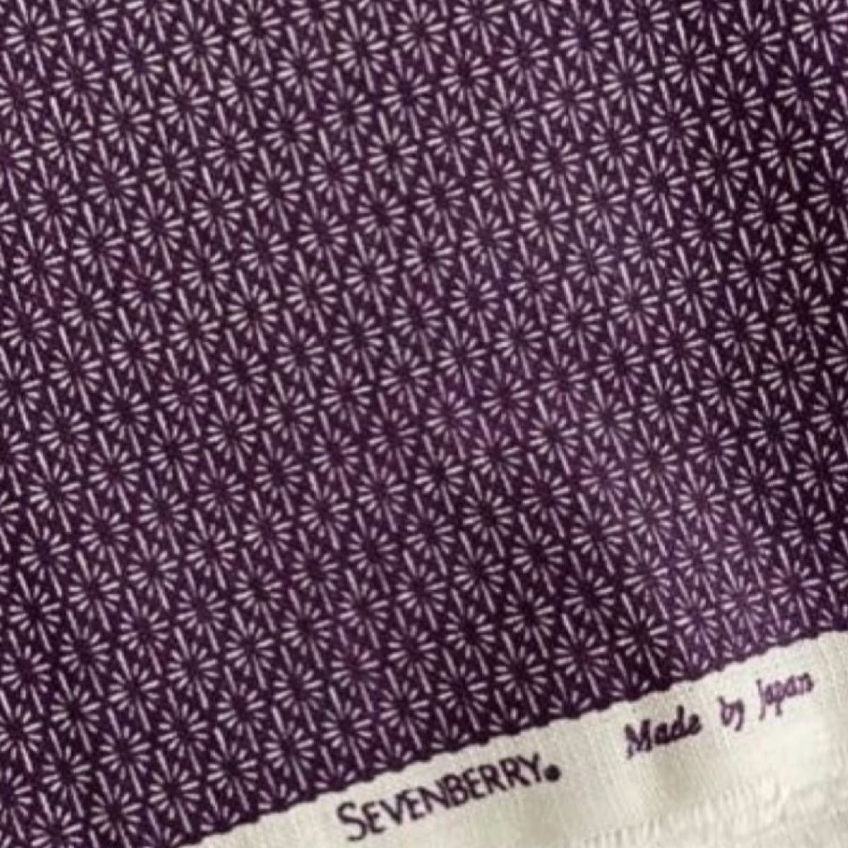 【sele】590  和柄　和モダン　花菱　紫　セブンベリー　ハギレ　生地幅×約1m  延長可能