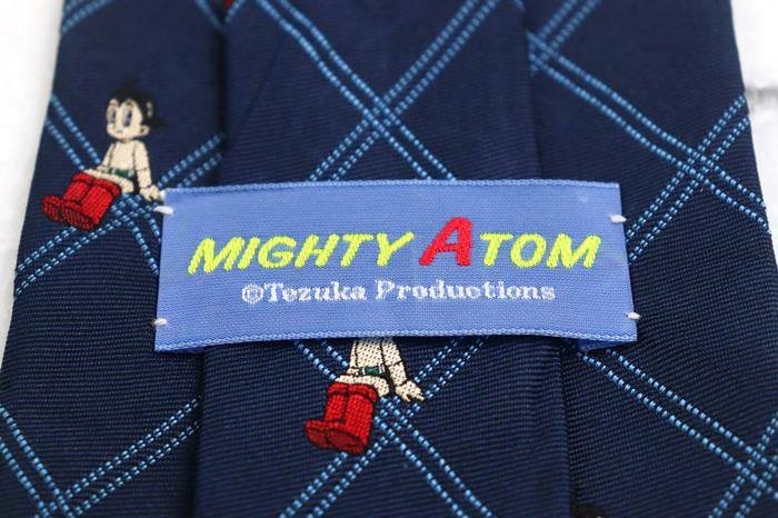  Astro Boy silk anime hand .. insect made in Japan brand necktie men's navy ASTRO BOY