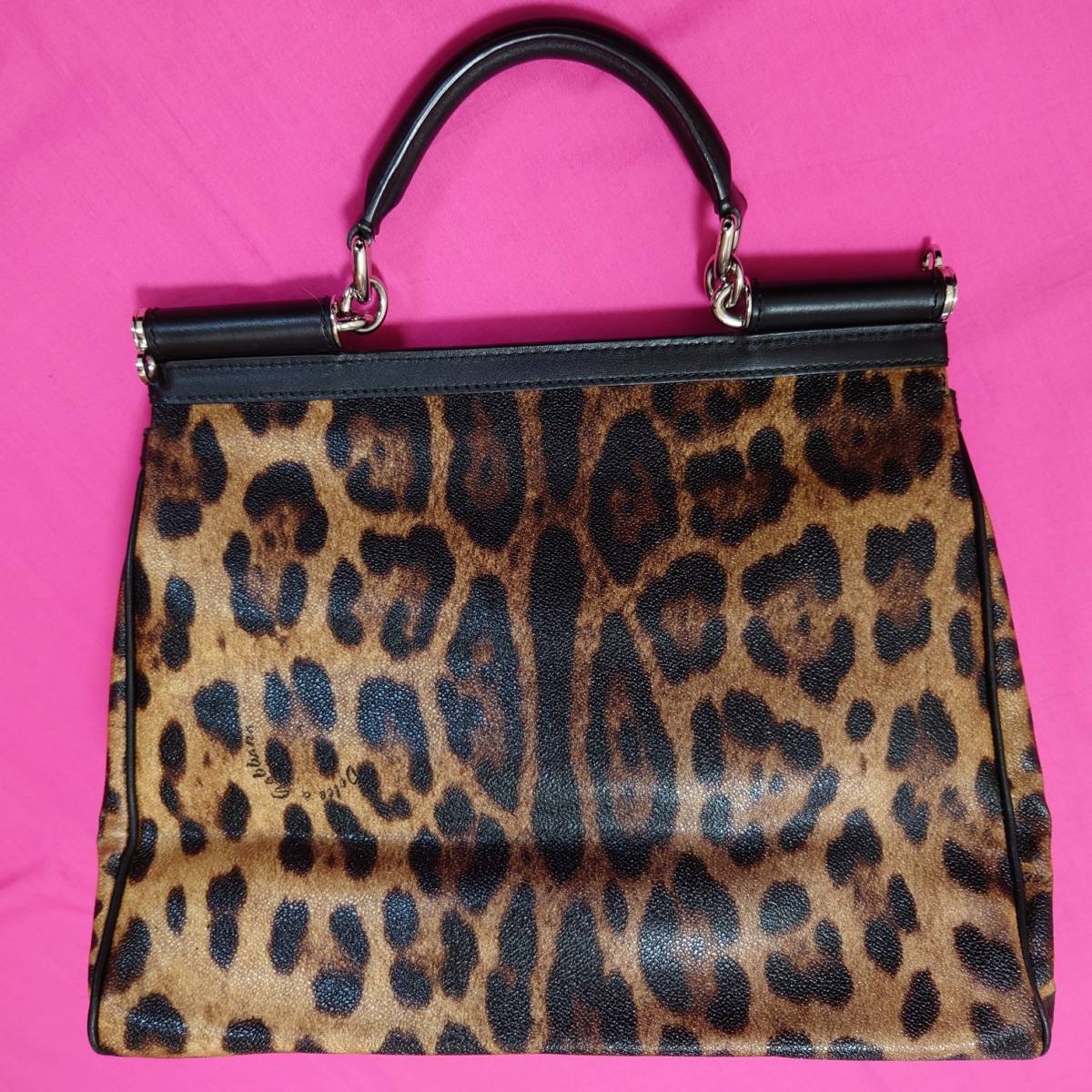DOLCE&GABBANAレオパードSICILYヒョウ柄シシリーバッグドルチェ DOLCE&GABBANAレオパードSICILYヒョウ柄シシリーバッグドルチェ
