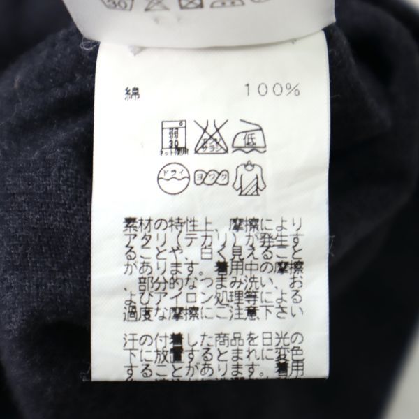 3-DI015【美品】エルメス HERMES 上質コットン ポロシャツ ダークグレー L レディース_画像8