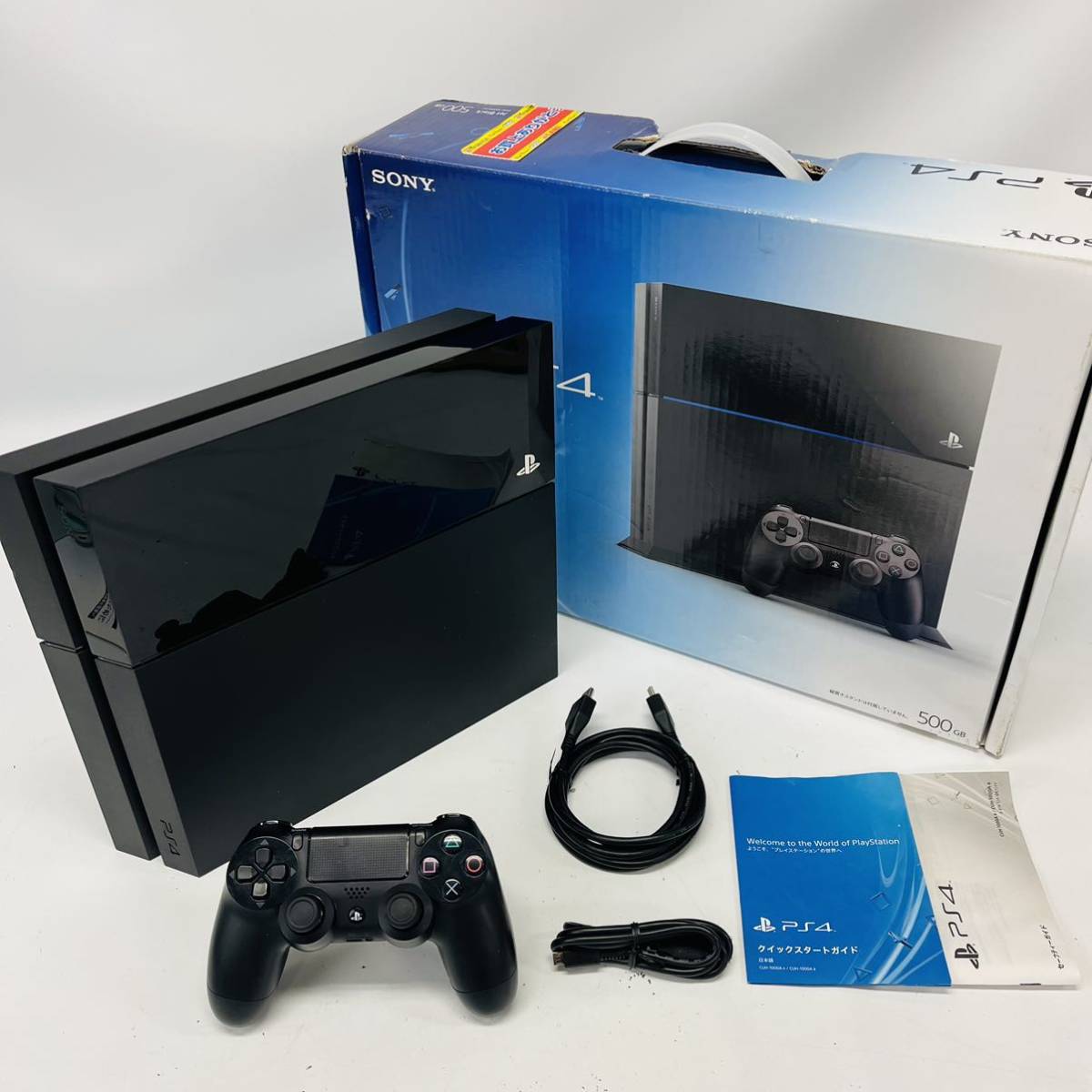 ☆1円〜☆ SONY PS4 500GB 本体 CUH-1000A FW9.00 ジェットブラック