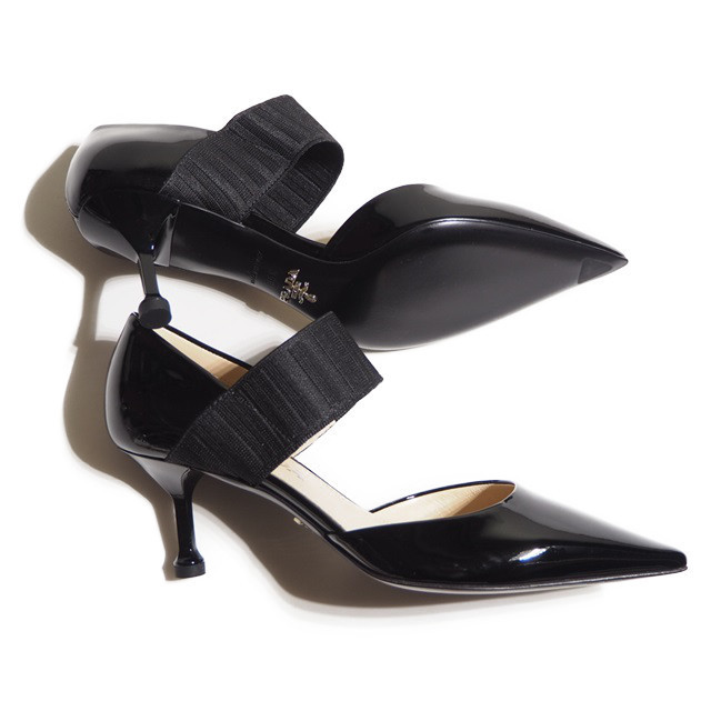 直営店に限定 エナメル ゴムストラップ プラダ○ 新品 H5856P ○PRADA