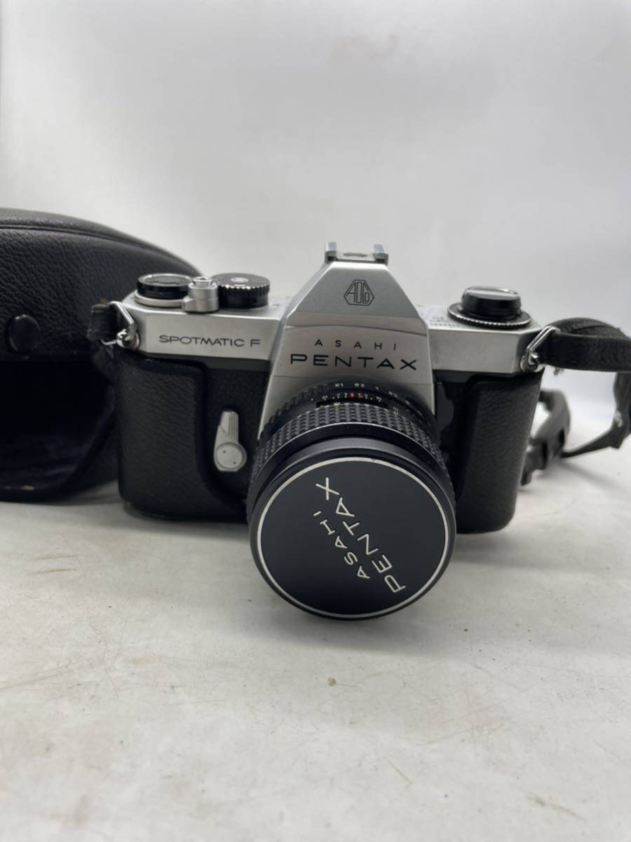 ASAHI PENTAX ペンタックス フィルムカメラ spotmaticf レンズ付き ケース付き カメラ マニア レトロカメラ 当時物 現状品 001_画像3