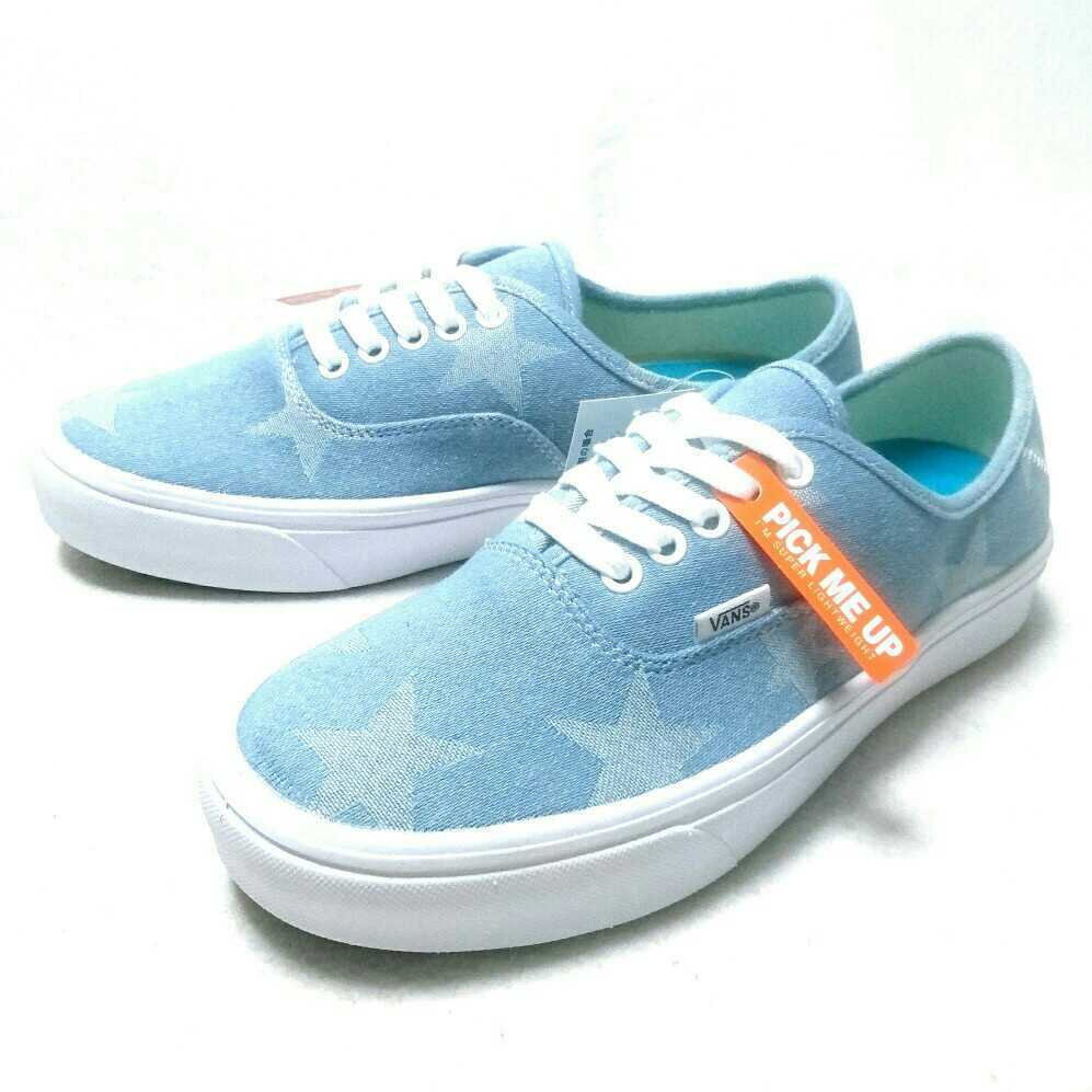 特価/未使用【サイズ=27.5cm/US9H】VANS/V44CNV STAR/AUTHENTIC/バンズ/オーセンテック/スニーカー/sax.blue×star②_画像1