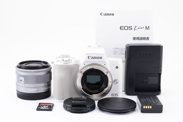 【数々のアワードを受賞】 #f25★実用品★ Canon キャノン EOS Kiss M EF-M 15-45mm キヤノン