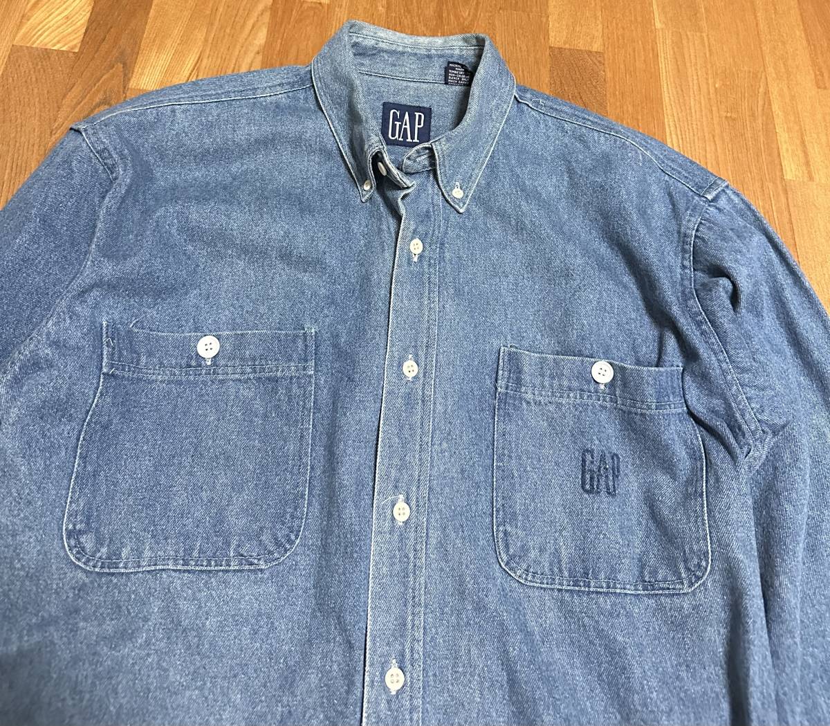 90's vintage OLD GAP デニムシャツジャケット オーバーサイズ 90年代 古着 L 肩幅約52cm