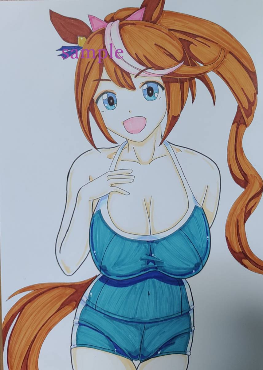  illustration including in a package OK horse .pliti Dubey Toukaiteio school swimsuit /sk water same person hand-drawn illustrations fan art Fan Art Uma Musume