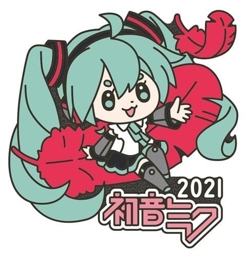 希少 赤い羽根共同募金×piapro 初音ミク2021 ピンバッジの画像3