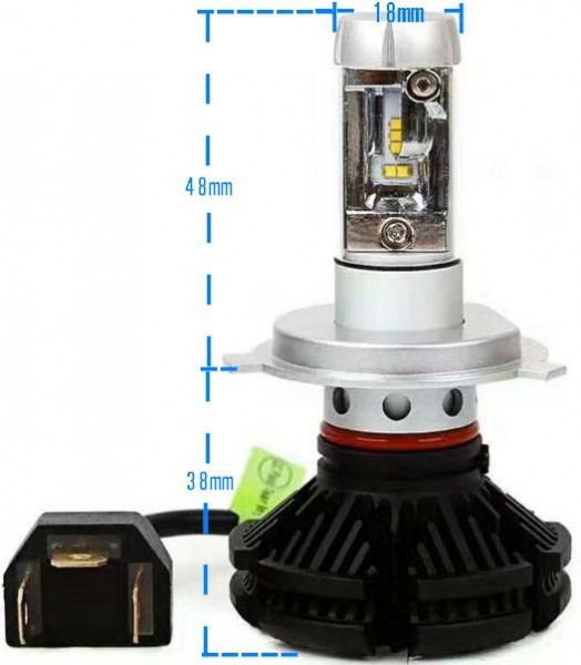 . PHILIPS LED チップ　スカイウェイブ 250 400 CJ44A以外適合 H4 Hi Lo LED　ヘッドライト 12000lm 3色変更 車検対応_寸法