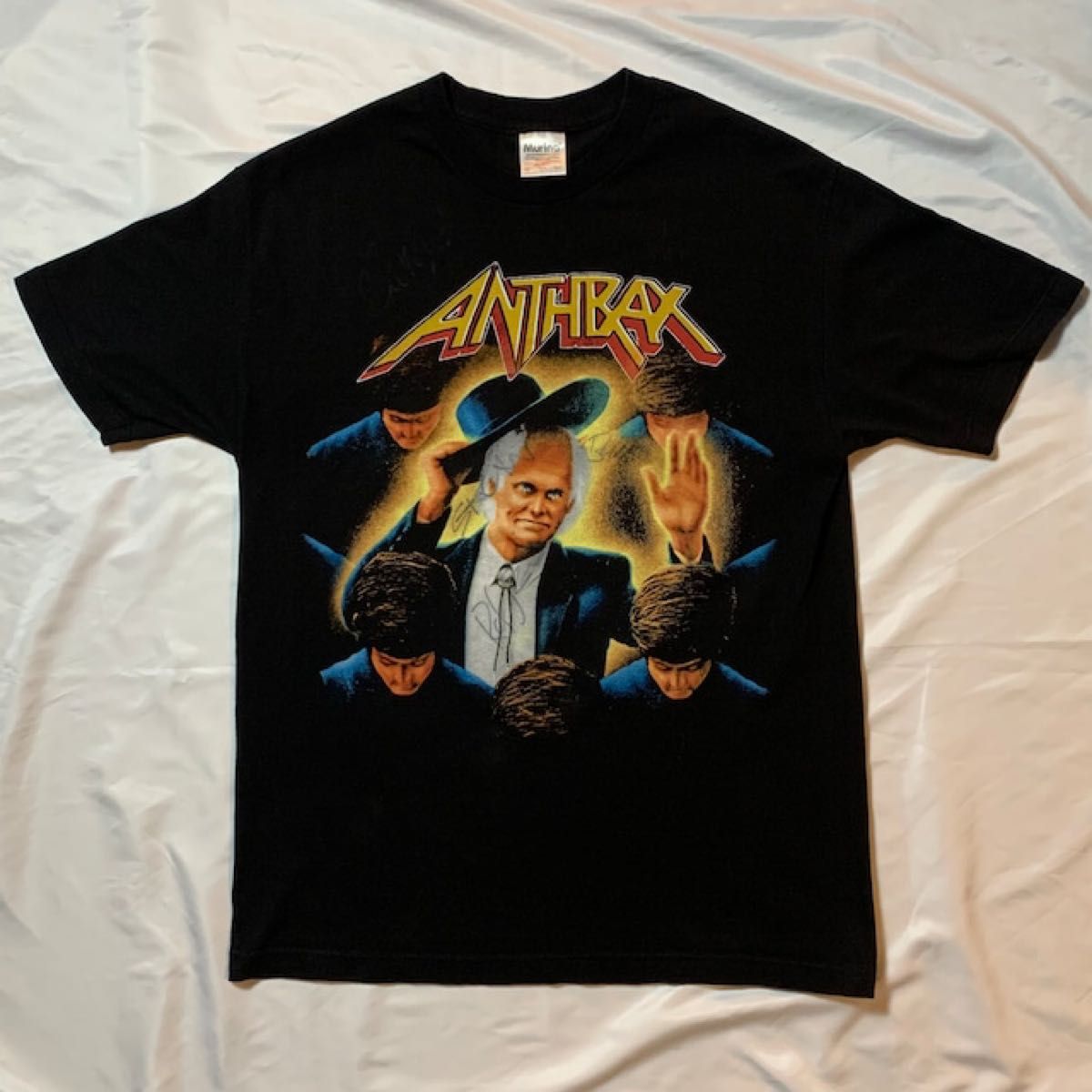 メンバーサイン入り！anthrax【アンスラックス】激レア バンドTシャツ