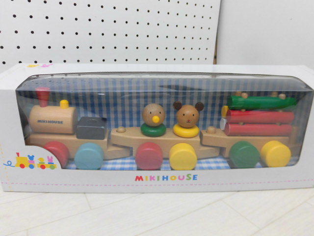 !* Miki House pull toy wooden . car wooden toy * toy safety standard eligibility ST Mark *! control number 925-58