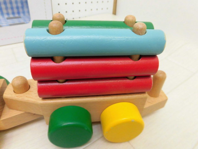 !* Miki House pull toy wooden . car wooden toy * toy safety standard eligibility ST Mark *! control number 925-58