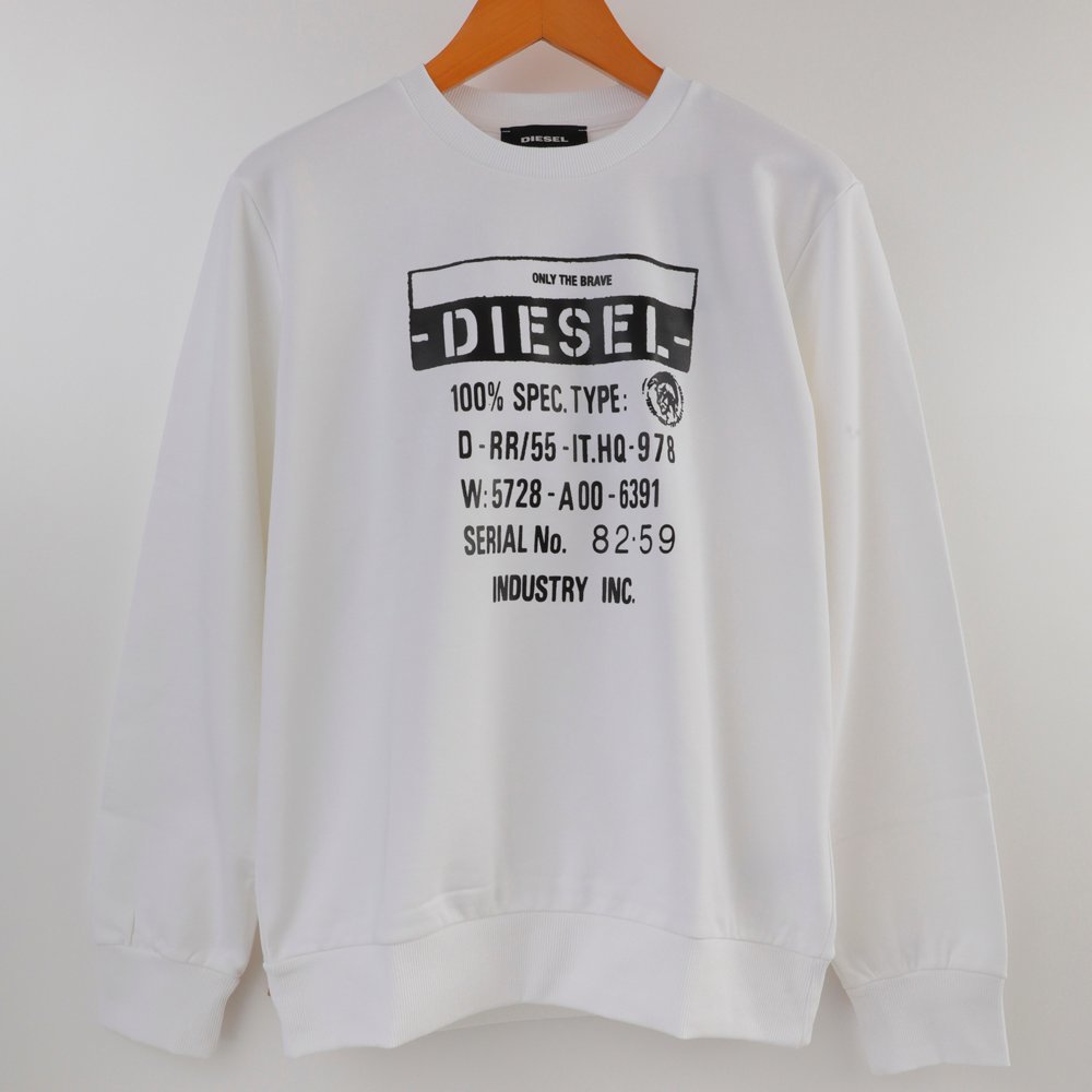 1年保証』 プルオーバー ディーゼル DIESEL M/新品 トレーナー 白