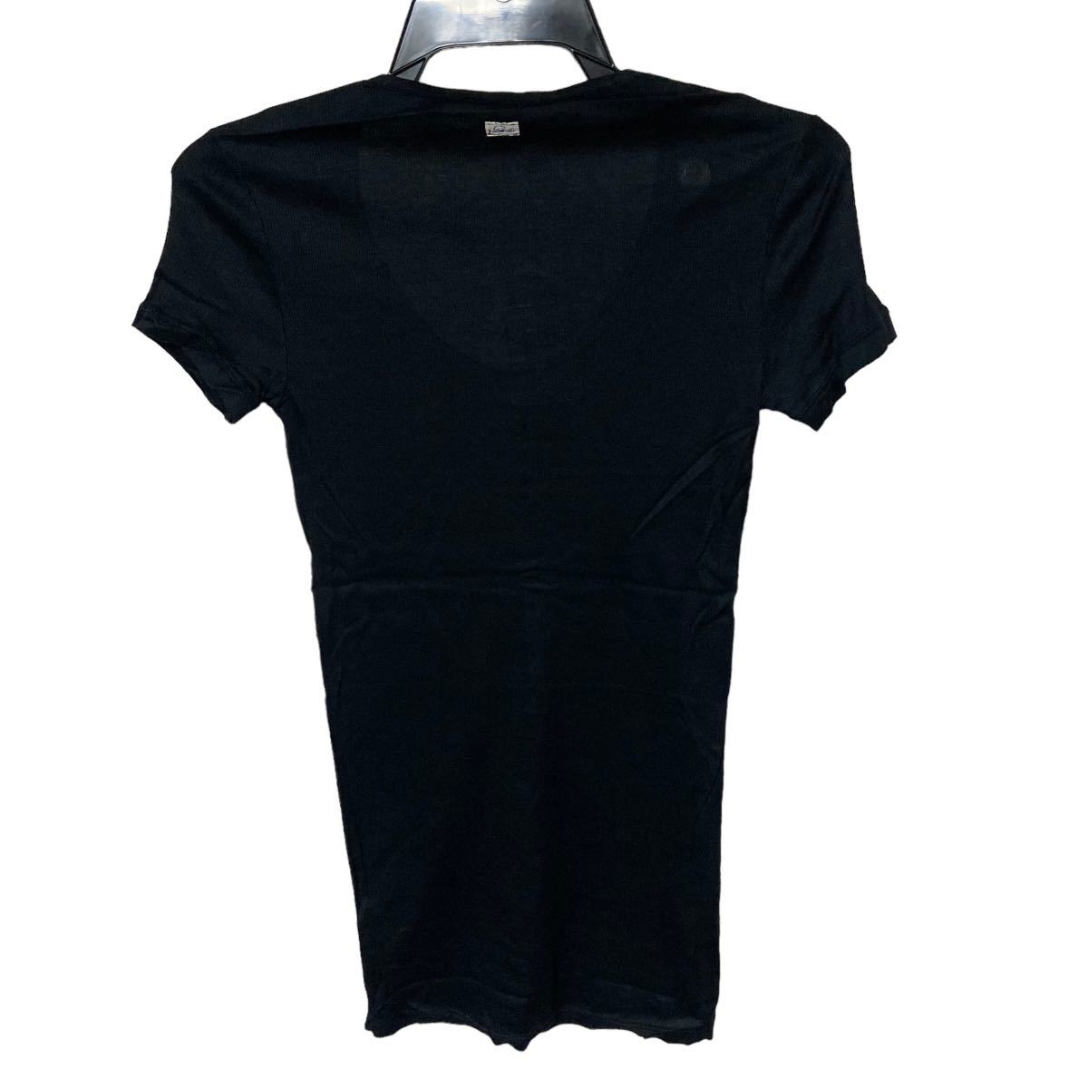 ha185 未使用 Schiesser シーサー レディース 半袖Tシャツ サイズ 36 ブラック 無地 木綿100％ タグ付き_画像6