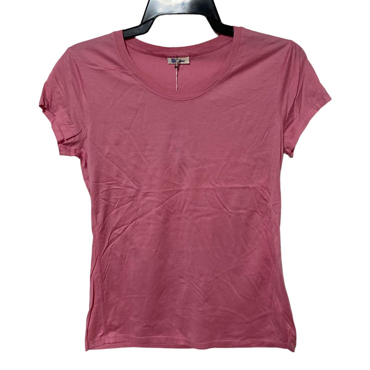 ha205 未使用 Schiesser シーサー メンズ 半袖 Tシャツ サイズ 36 ピンク 無地 木綿100％ タグ付き_画像1