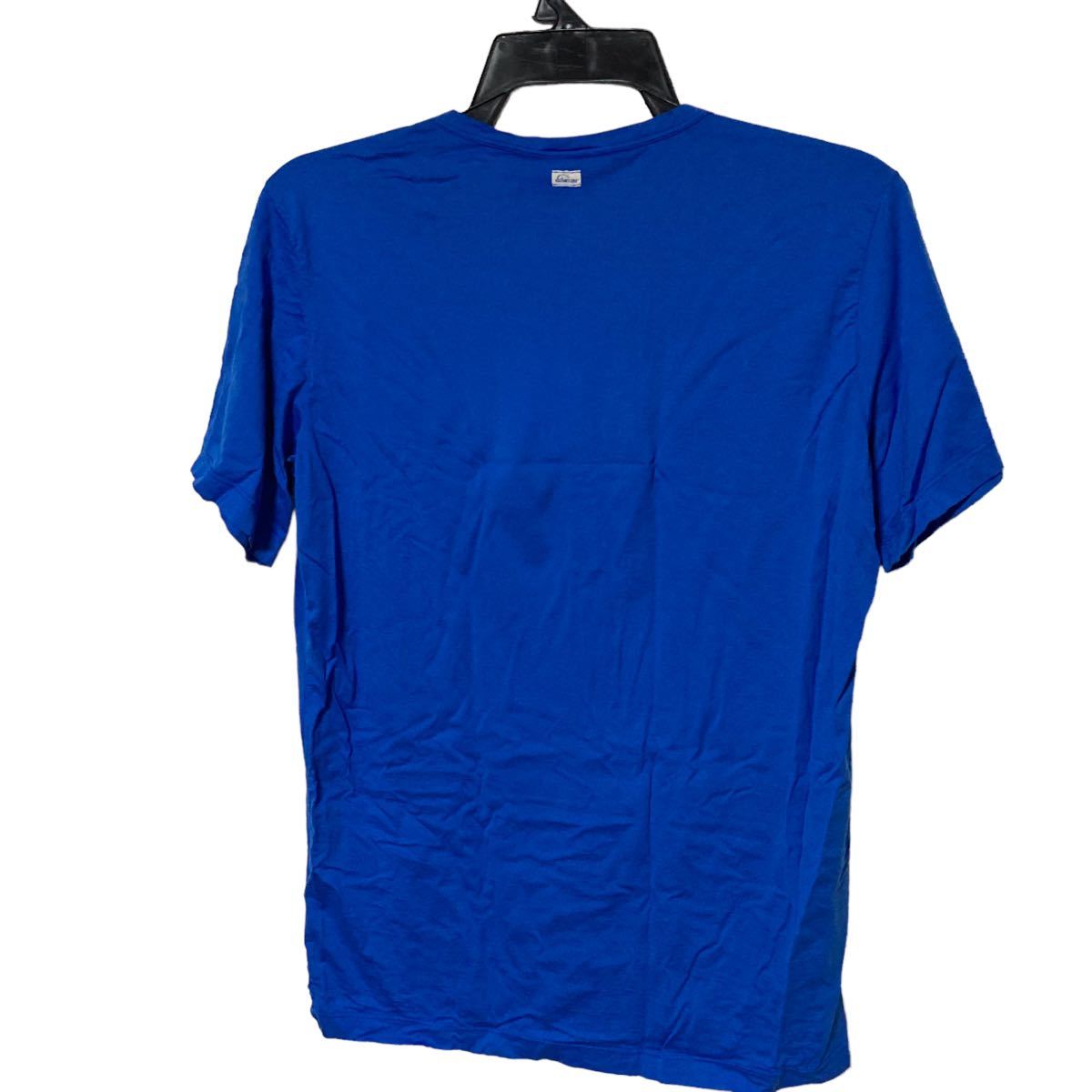 ha261 未使用 Schiesser シーサー メンズ 半袖 Tシャツ サイズ 5 L相当 ブルー 木綿100％ タグ 箱付き_画像5