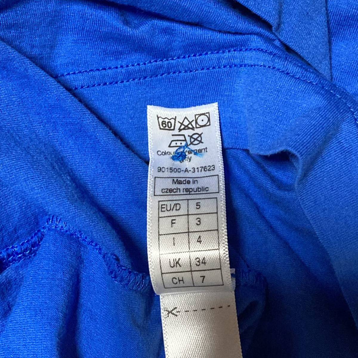 ha261 未使用 Schiesser シーサー メンズ 半袖 Tシャツ サイズ 5 L相当 ブルー 木綿100％ タグ 箱付き_画像7