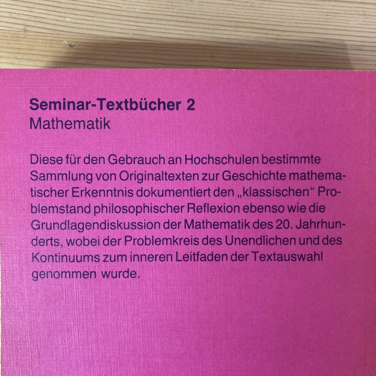 【独語洋書】Erkenntnistheoretische Grundlagen der Mathematik / Christian Thiel（編）【数学 数理哲学】_画像2