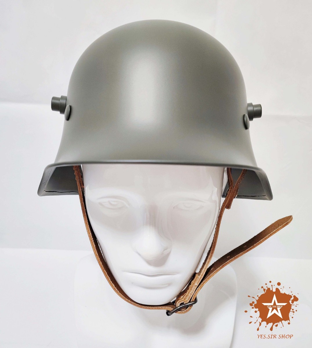 【Yes.Sir shop】 WW2 第二次世界大戦 ドイツ軍 M16 ヘルメット スチール製　グリーン　新品未使用
