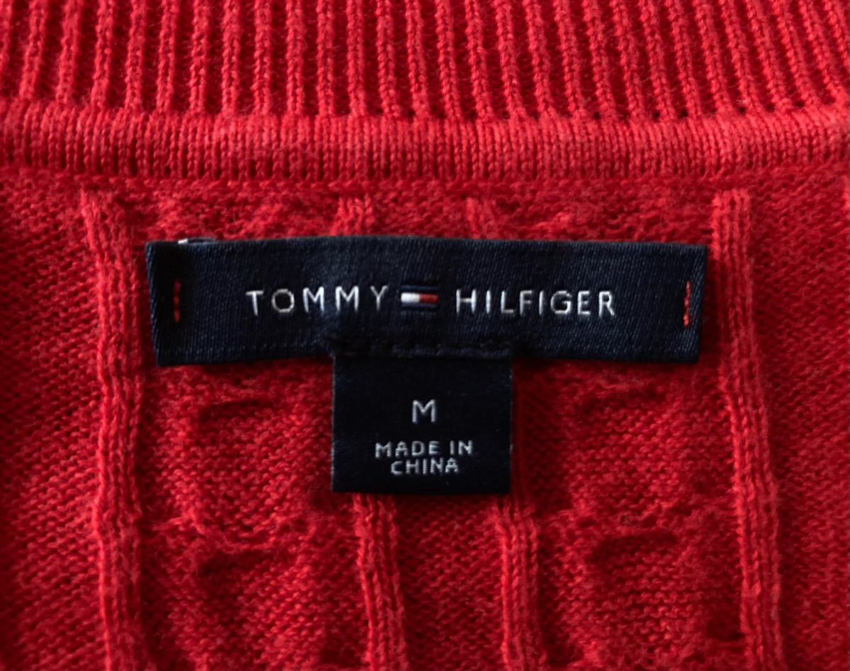 三回使用 import LA直輸入 Tommy Hilfigerの赤ニット M｜PayPayフリマ