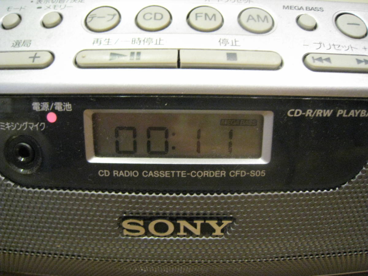  Sony #CD radio-cassette /CD radio cassette recorder #CFD-S05# used #SONY