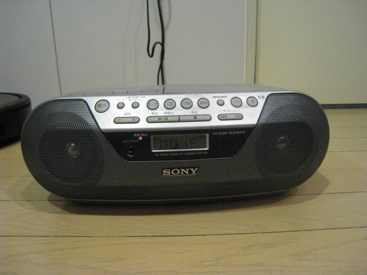  Sony #CD radio-cassette /CD radio cassette recorder #CFD-S05# used #SONY