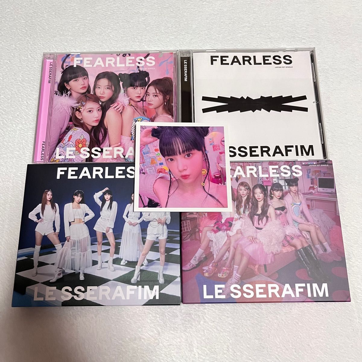 LESSERAFIM ルセラフィム FEARLESS 通常盤 ユニバ盤 初回限定盤A 初回限定盤B ウンチェ スクエアフォト