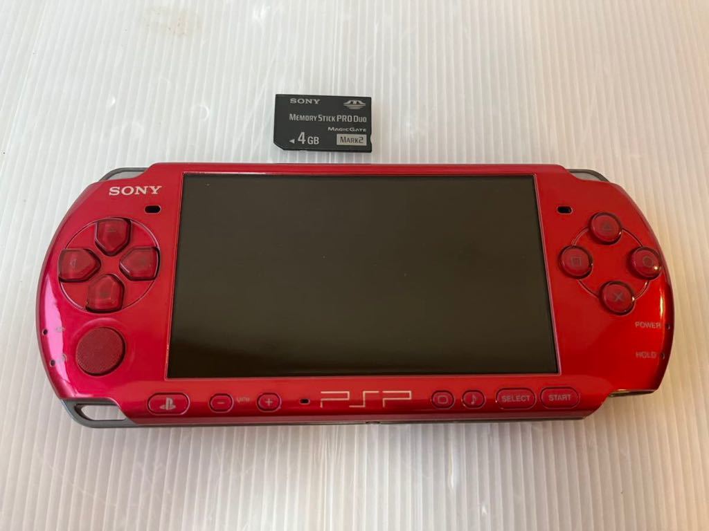 動作未確認 起動確認済み SONY PSP本体 PSP-3000 ラディアントレッド