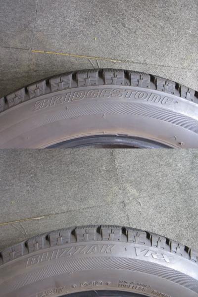 G1304 ②★2019年製★バリ山★冬★215/55R17 94Q BRIDGESTONE BLIZZAK VRX 4本セット_画像5