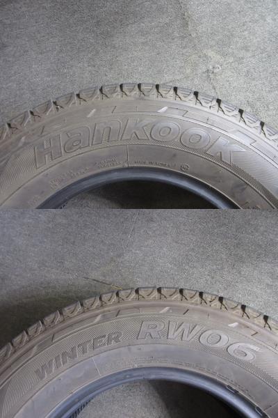 G1310 ②★冬★195/80R15 107/105L LT Hankook WINTER RW06 4本セット_画像5