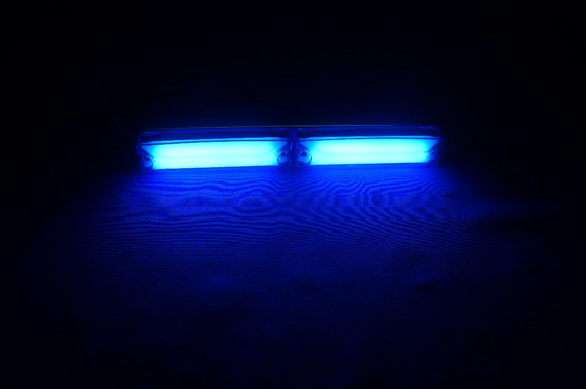 LEDハイパワースリム車高灯ランプ 2連車高灯左右セット 12V/24V共用 アイスブルーの画像4