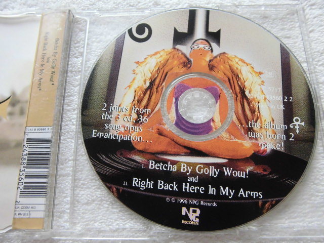 '96/UK盤 / The Artist (Formerly Known As Prince) / Betcha By Golly Wow! / Right Back Here In My Arms / プリンス/Stylisticsカバー_画像3